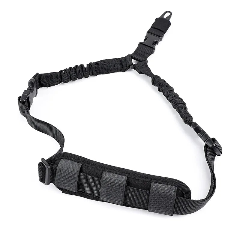 Tactical Sling Shooting With Shoulder Pad Adjustable one Point Bungee Airsoft Rifle Strapping Belt Hunting Hiking Accessories