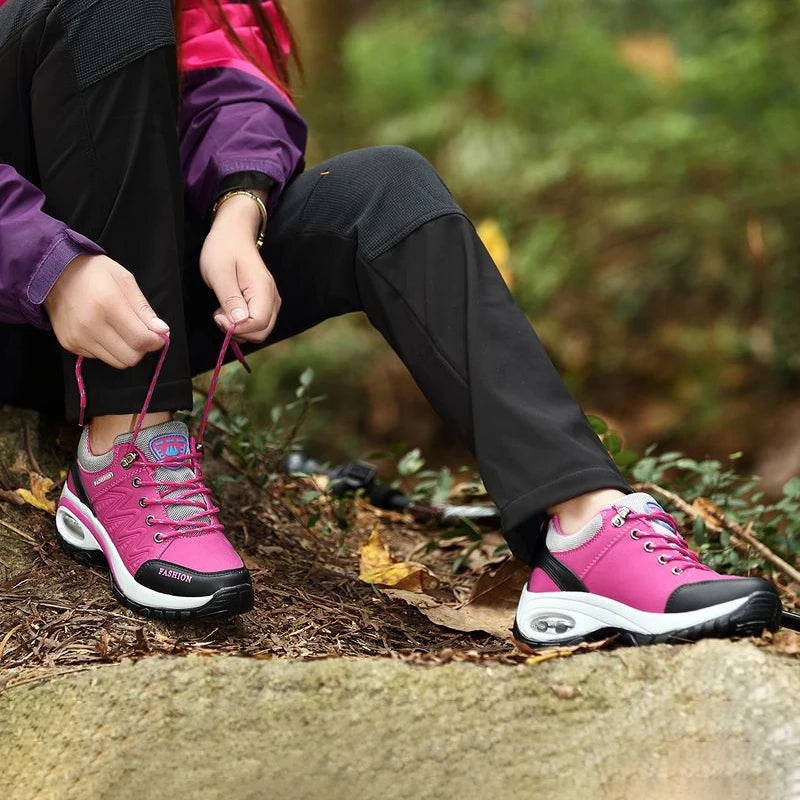 Ladies Sneakers Comfortable Breathable Platform Shoes Fashion Lace Up Female Casual Shoes for Women Outdoor Short Boots - Belvar