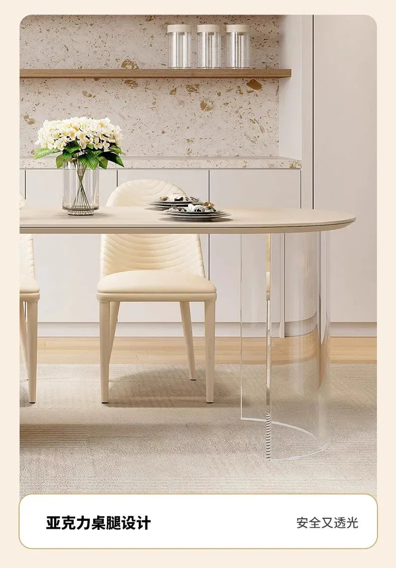Kitchen Island with Extendable Dining Table Integrated Rolling Kitchen Storage Household with Slate Rack Cabinet for Kitchen