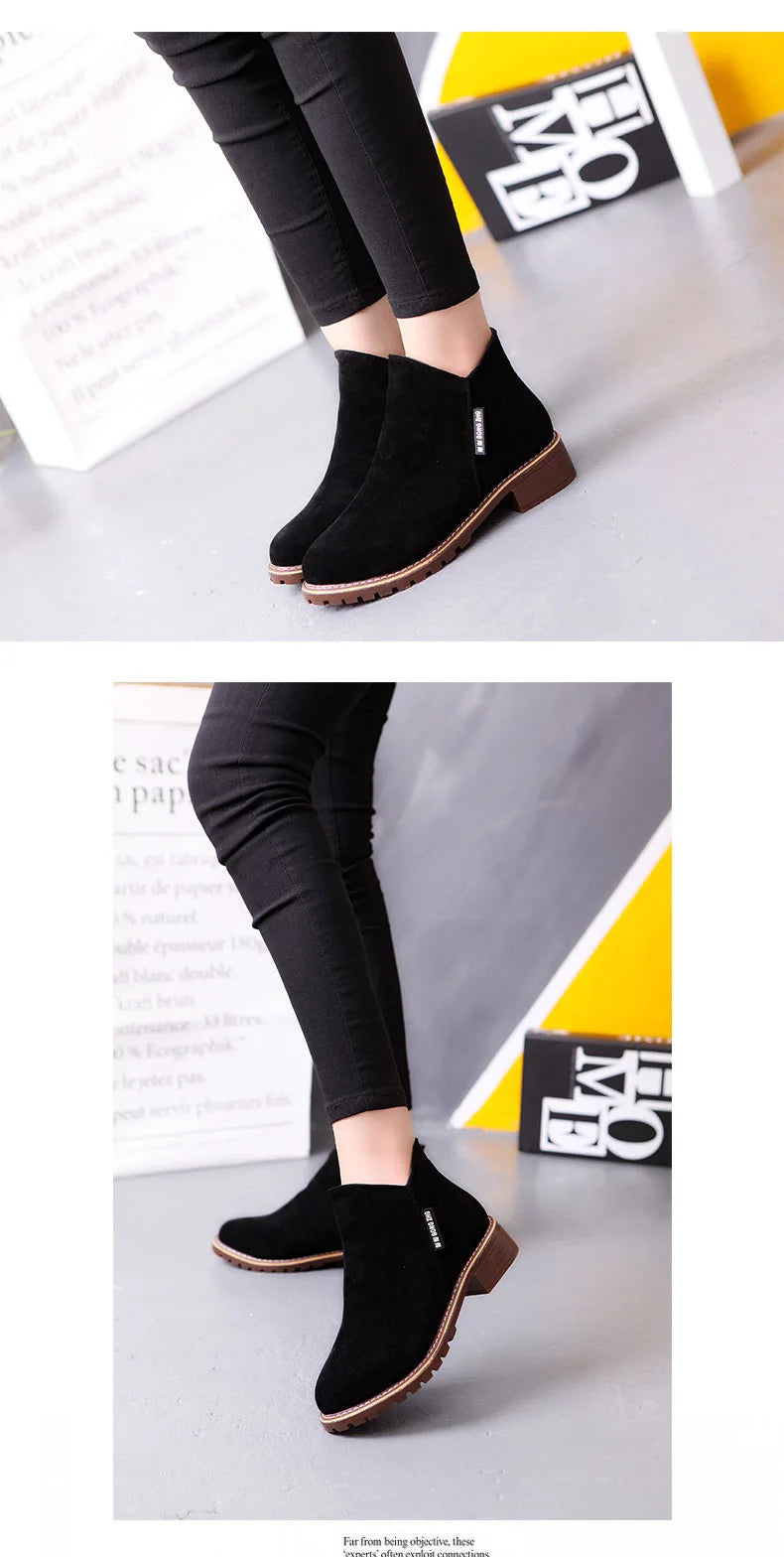 Shoes Women 2022 Fashion Thick Sole Ankle Boots Comfortable Plus Size Snow Boots for Women Female Platform Boots Botas De Mujer - Belvar