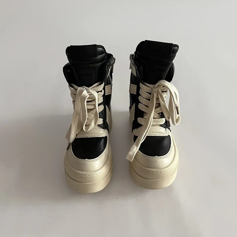 Shoes for Women Women's Ankle Boots Trendy Retro High-top Women's Shoes Fashion Casual Chunky Platform Luxury Designer Sneakers - Belvar