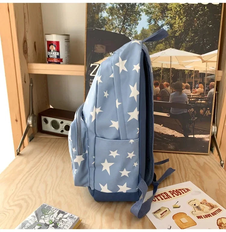 Star Backpack for Women Men 17 Inch Star Laptop Backpack College Bag Cute Travel Backpack Student Back To School Casual Bookbag
