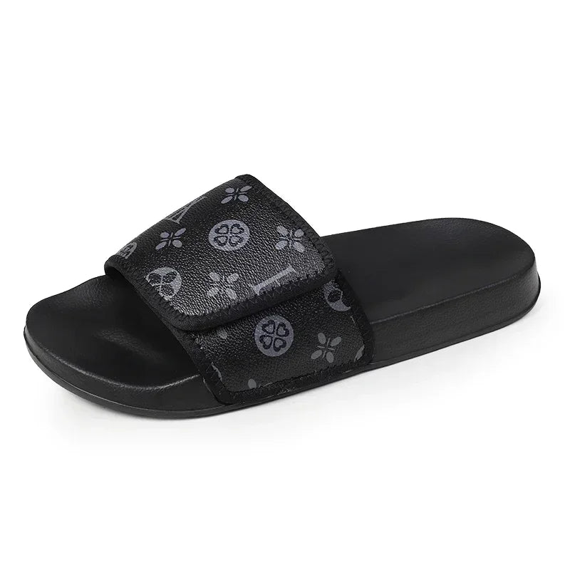 Slides Shoes for Men 2024 Slippers House Man Comfortable Men's Sandal Living Room Slippers Walk Around Home Flip Flop Slipper - Belvar