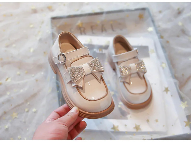 Kids Casual Shoes Children‘s Leather Shoes for Toddlers Girls Party Flats Kids Loafers Bowtie Shoes for Kids Girls Lolita Shoes - Belvar