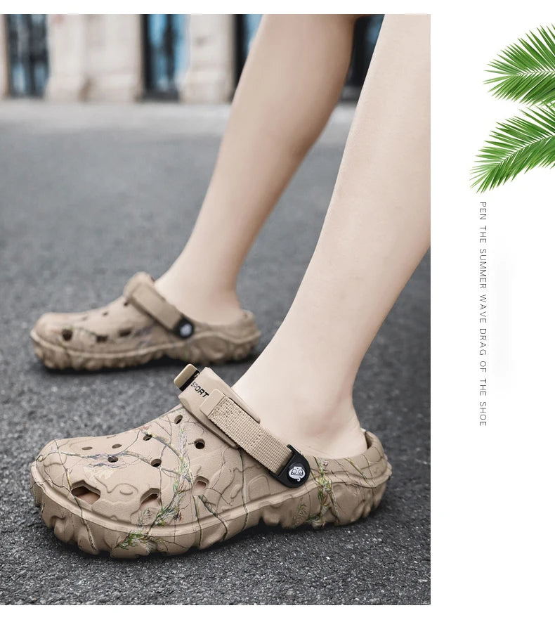 Men Slippers High Quality Classic Outdoor Anti-Slip Garden Shoes Lightweight Fashion Casual Sandals Sandals for Men Platform - Belvar