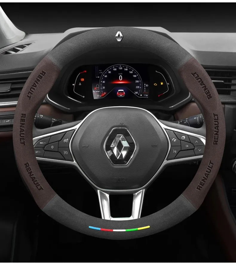 Car Steering Wheel Cover for Renault Megane RS Vision Z Scenic Clio Laguna 2 3 4 5 Kangoo Fluence Megane Trafic Talisman Twingo - Belvar