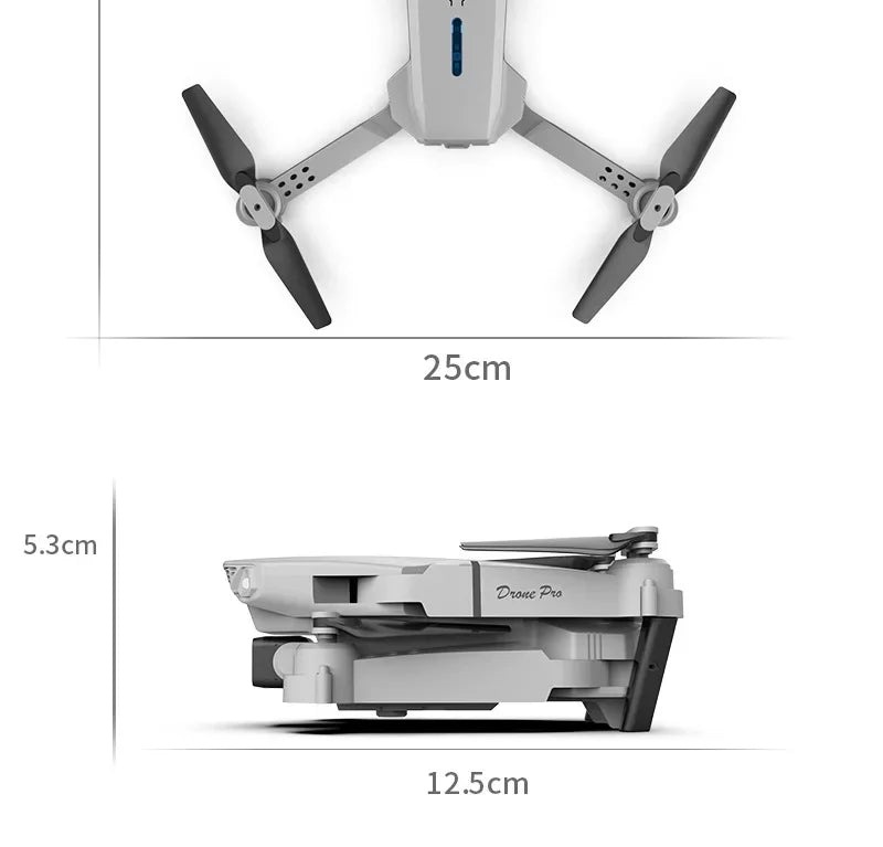 2023 E88 Pro WIFI FPV Drone Wide Angle HD 4K Camera Quadcopter Height Hold RC Foldable Dron Toys Gift
