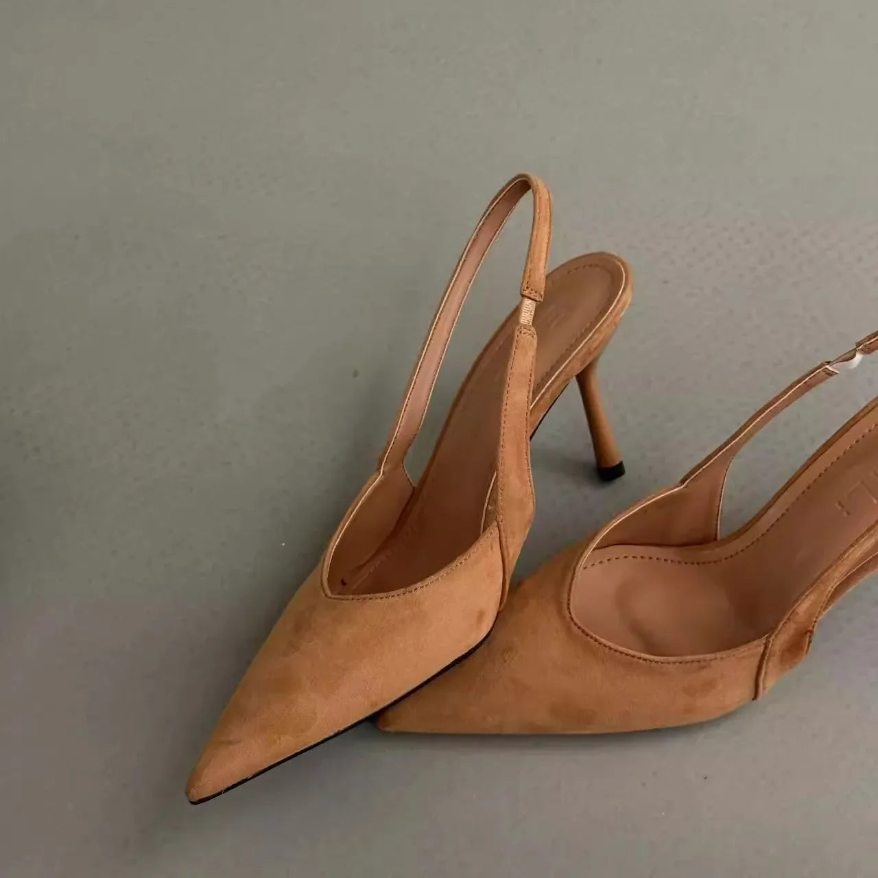 Women High Heels 2025 Summer New Fashion Pointed Toed Pumps Female Stiletto Slingback Shallow Weddings Bridal Shoes Zapatos - Belvar