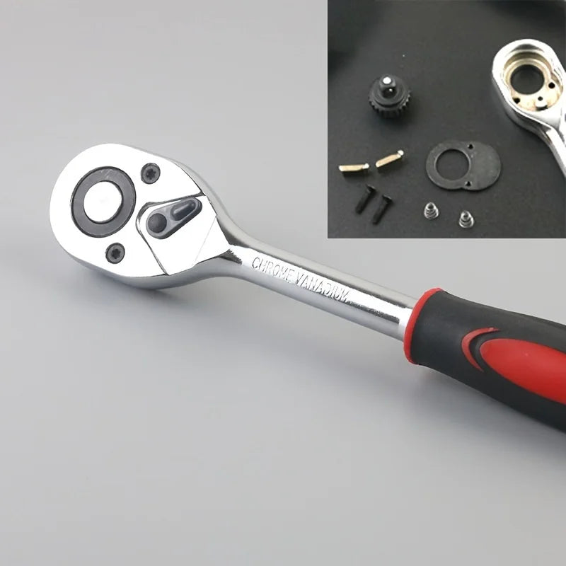 46pcs Car Repair Tool Kit Ratchet Torque Wrench Spanner Screwdriver Socket Set Combo Tools Kit Bicycle Auto Repairing Tool Mech