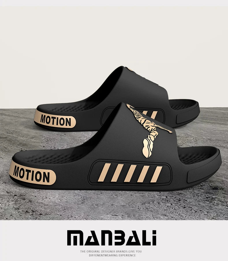 Men's slippers for outdoor wear, summer home, thick soled shower, anti slip sports, cool slippers for cooldown - Belvar