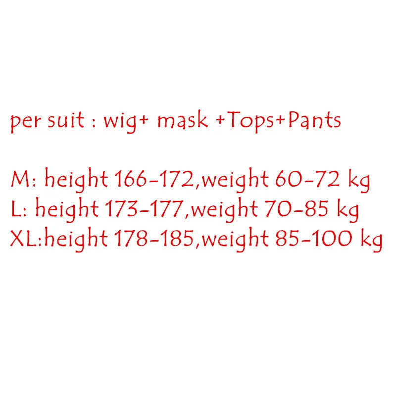 Red Blue Clown Cosplay Clothes Masquerade Party Dress Up Clothing Cute Anime Cosyume Suit For Men Carnival Clothing