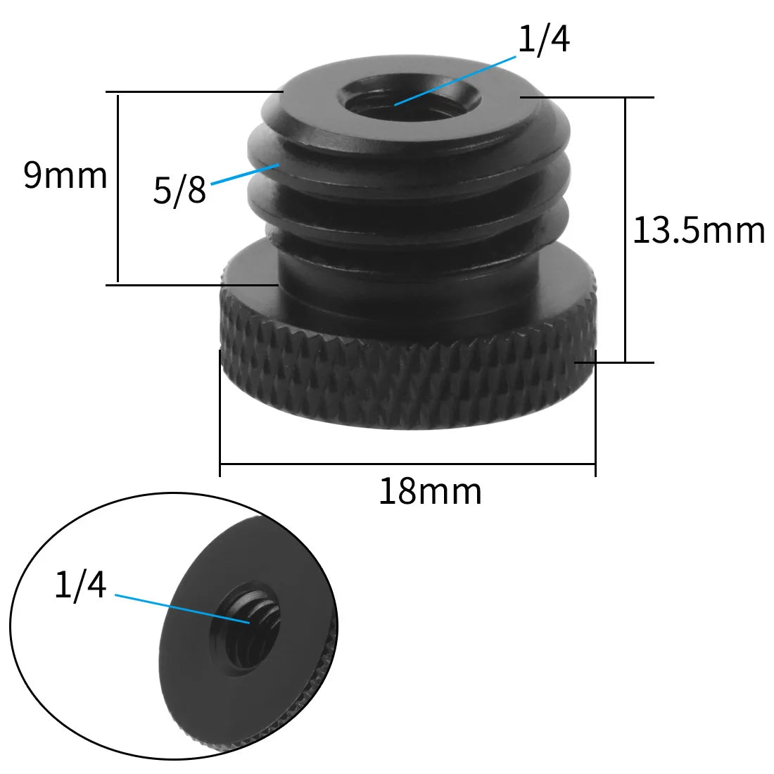 1/4 3/8 5/8"-27 M6 M5 M4 M10 Screw Converter Adapter Male Female for Tripod Microphone Flash Lights Projector SLR Camera Mount