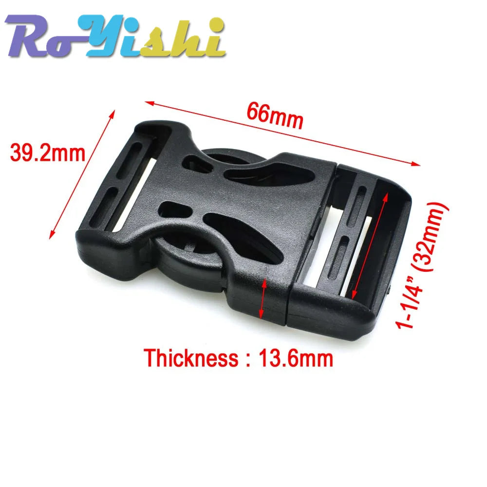 10 Pcs/Pack Plastic 5/8" 3/4" 1" 1-1/4" 1-1/2" 2" Adjustable Buckle For Backpack Straps Luggage Webbing