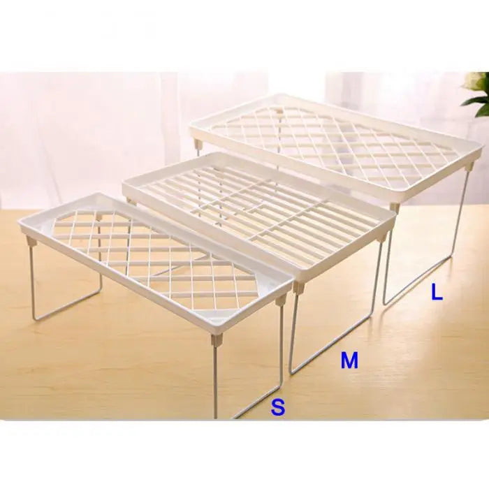 Kitchen Cabinet Counter Shelf Organizer Racks Expandable Stackable For Bathroom Desktop Storage Household Storage Shelf