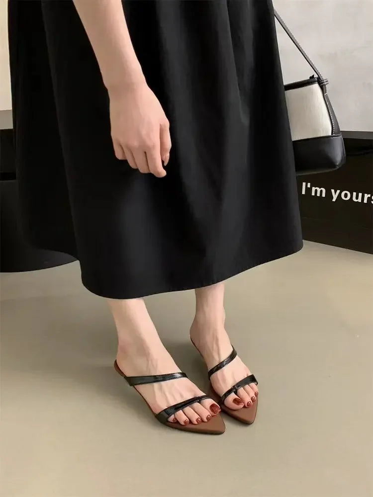 Women Slippers Designer Heeled Sandals Fashion Woman Shoes 2025 Summer New Slides Elegant Flip Flops Beach Sandalias De Mujer - Belvar