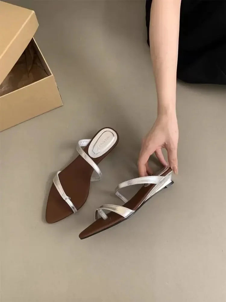 Women Slippers Designer Heeled Sandals Fashion Woman Shoes 2025 Summer New Slides Elegant Flip Flops Beach Sandalias De Mujer - Belvar
