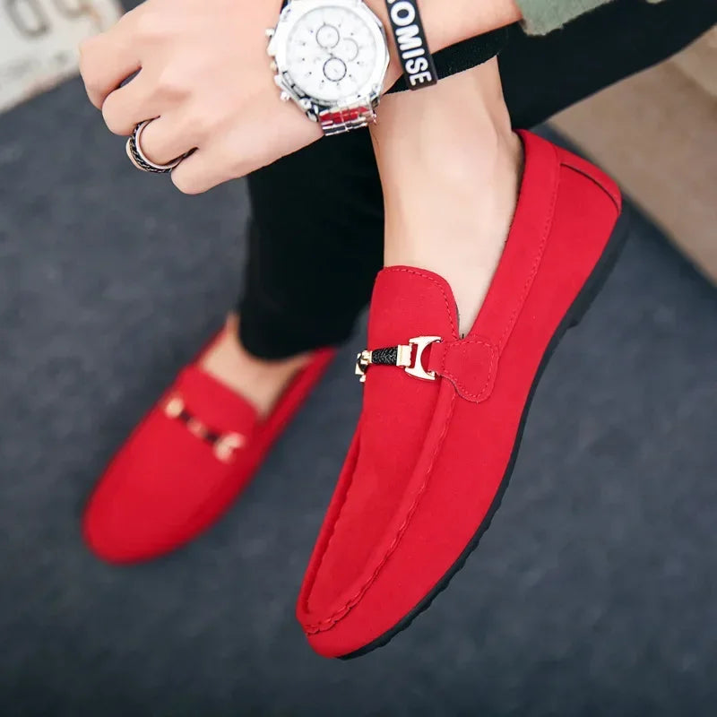 Men'S Loafers Slip-Ons Walking Shoes Soft High Quality Flats Male Walking Shoes Suede Casual Loafers Summer Beach Shoes - Belvar
