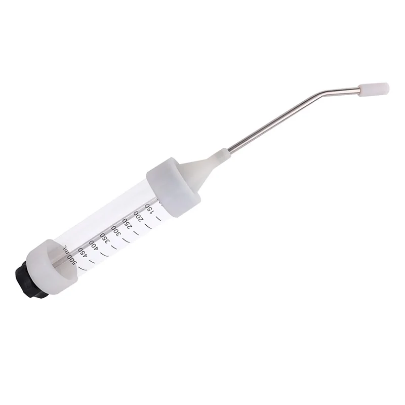 Veterinary Metal Feeding Gun 500ML Large, Adjustable Livestock Drench-Gun Reusable Animal Medicine Dispenser-AT64