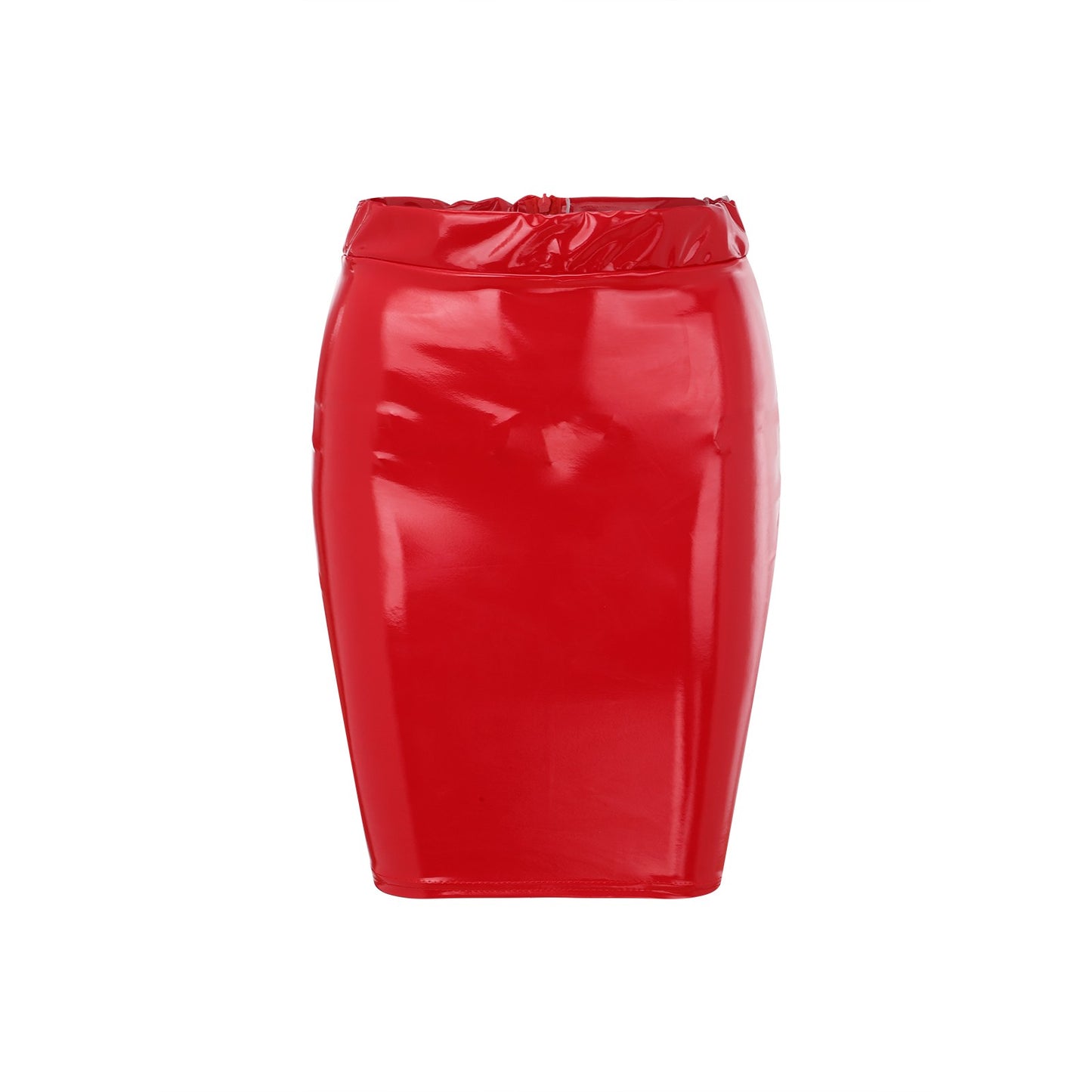 Red Bodycon Pu Mini Skirt Women Faux Leather Package Hip High Waist Skirt Korean Office Lady Pencil Skirts Clubwear Faldas Mujer