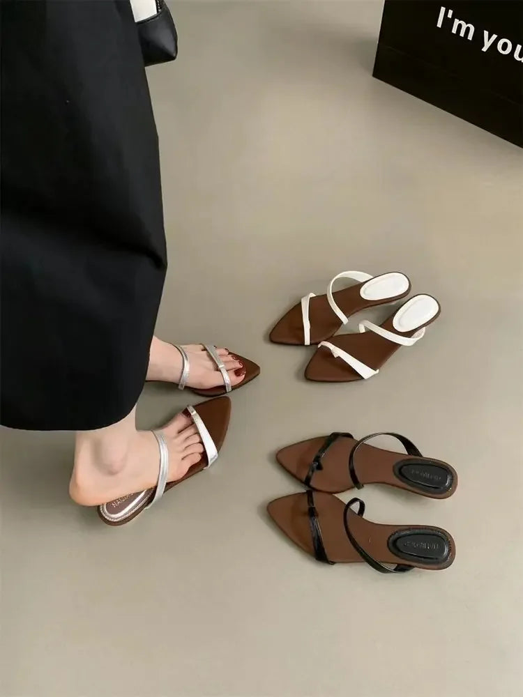 Women Slippers Designer Heeled Sandals Fashion Woman Shoes 2025 Summer New Slides Elegant Flip Flops Beach Sandalias De Mujer - Belvar