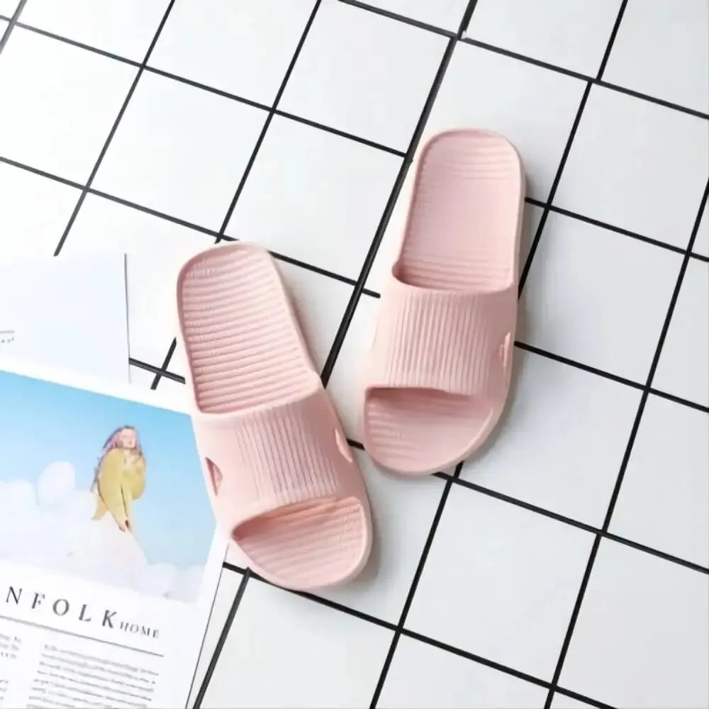 Slippers Female Comfortable Bathroom Living Room Non-Slip Home Hotel Hollow Couple Bathroom Soft Bottom Sandal Slippers
