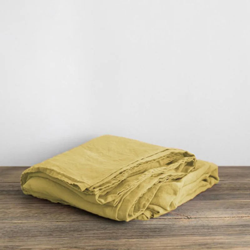 Washed Linen Bed Sheets, Natural Linen Bed Sheets, 1-Piece Set, Breathable and Super Soft Bedding (Excluding Pillowcases)