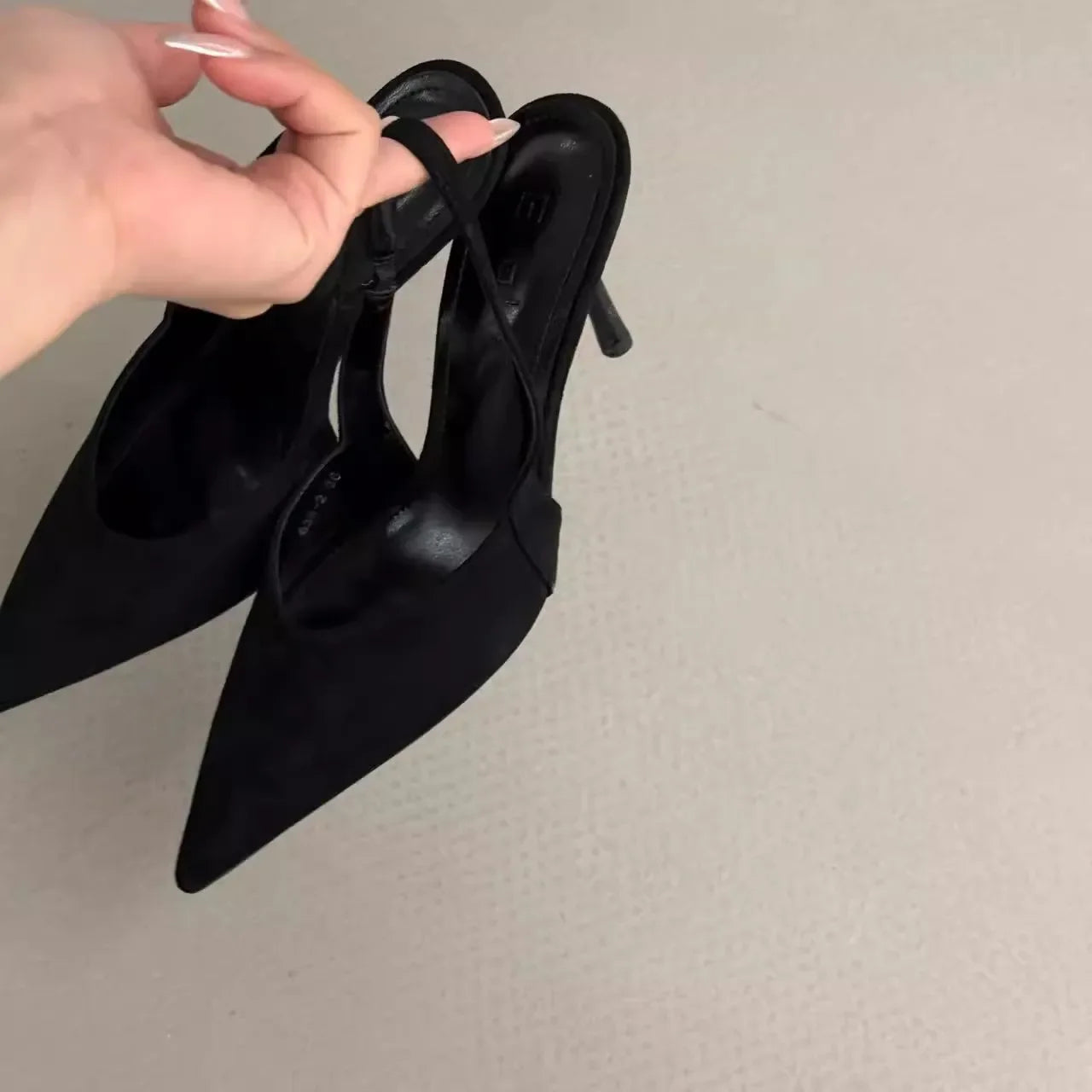 Women High Heels 2025 Summer New Fashion Pointed Toed Pumps Female Stiletto Slingback Shallow Weddings Bridal Shoes Zapatos - Belvar