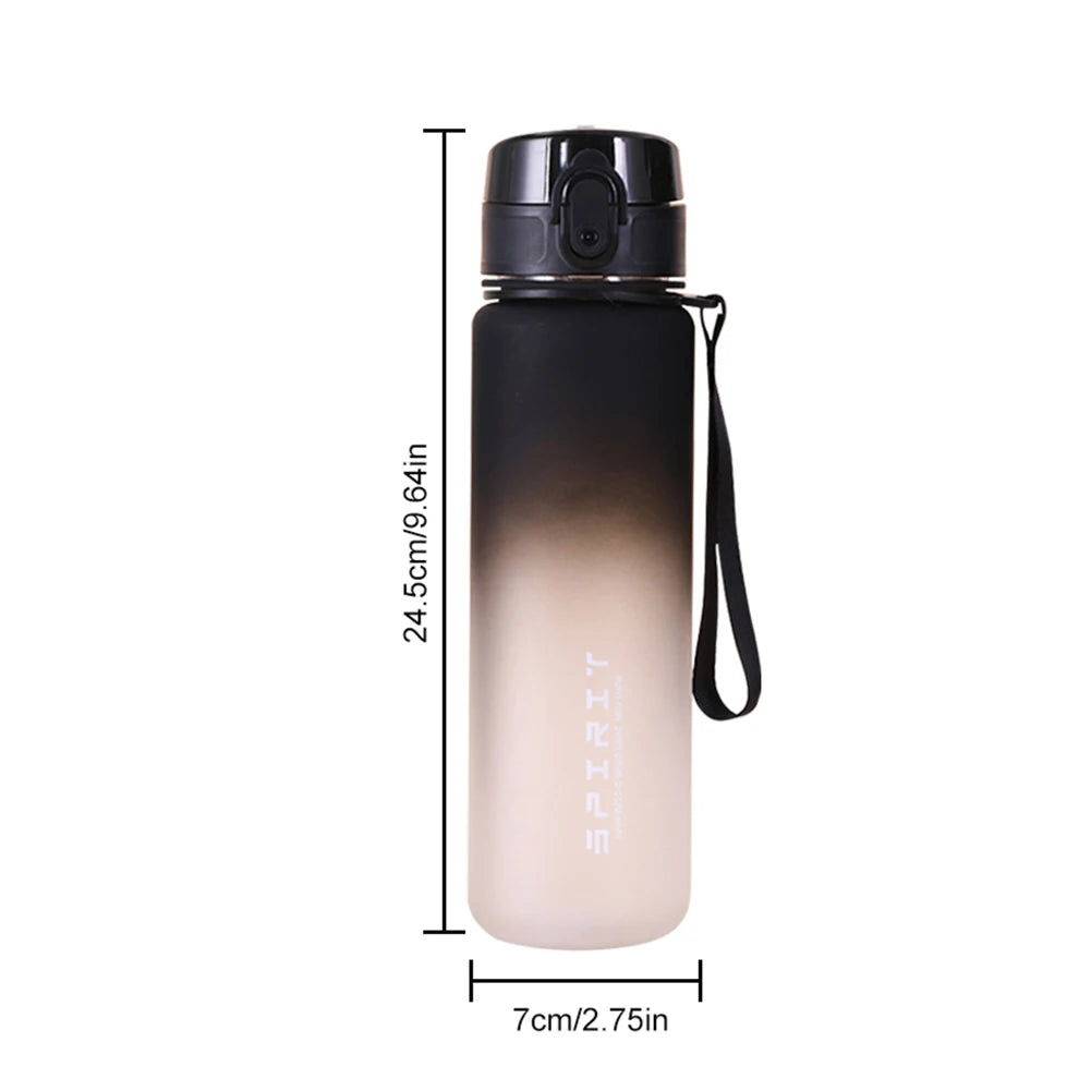 0.5L/0.75L/1L Sports Water Bottle High Capacity Plastic Fitness Portable Leakproof Drinking Bottle Camping Hiking Sports Cups