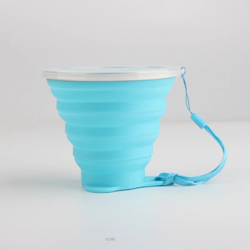 270ML Silicone Collapsible Cups for Camping Foldable Travel Water Bottle Outdoor Travel Cups for Children Reusable Folding Mug