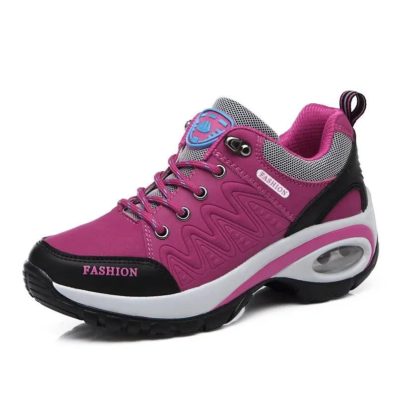 Ladies Sneakers Comfortable Breathable Platform Shoes Fashion Lace Up Female Casual Shoes for Women Outdoor Short Boots - Belvar