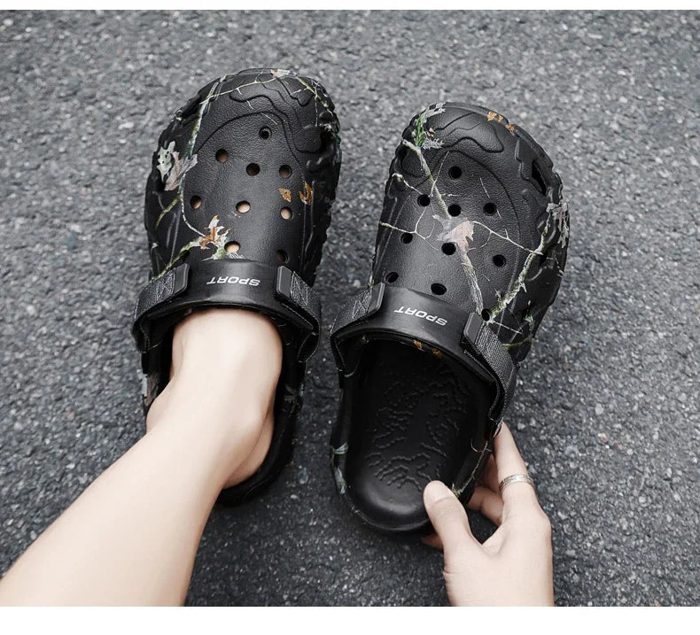 2025Men Slippers High Quality Classic Outdoor Anti-Slip Garden Shoes Lightweight Fashion Casual Sandals Sandals for Men Platform - Belvar