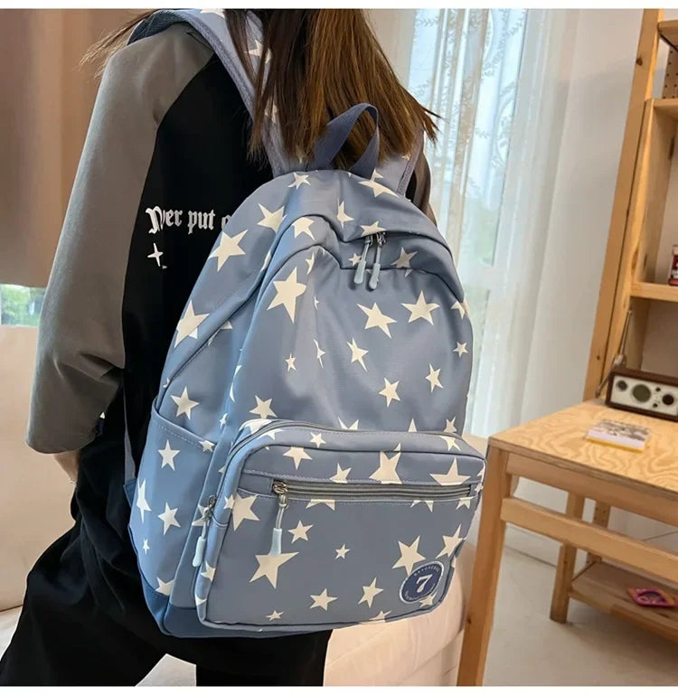 Star Backpack for Women Men 17 Inch Star Laptop Backpack College Bag Cute Travel Backpack Student Back To School Casual Bookbag