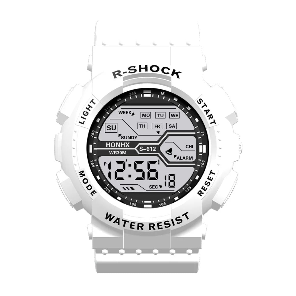 YIKAZE Men's Digital Electronic Watch Sports Glow 55mm Large Dial Student Outdoor Adventure Trend Multifunctional Watches Clock