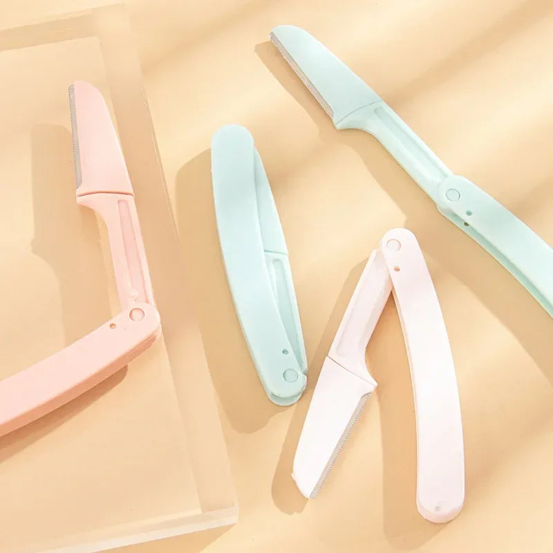 1/3pc Safe Folding Ladies Face Shaver Eyebrow Trimmer Blade Anti-Scratch Razor Makeup Tools Eyebrow Trimmer Face Razor for Women