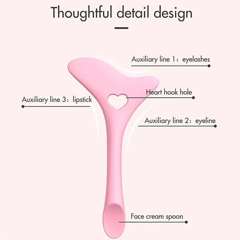 wholesale Multi-functional Eyeliner Stencil Wing Tips Silicone Eyeliner Aid Drawing Lipstick Wearing Aid Reusable Makeup Tools
