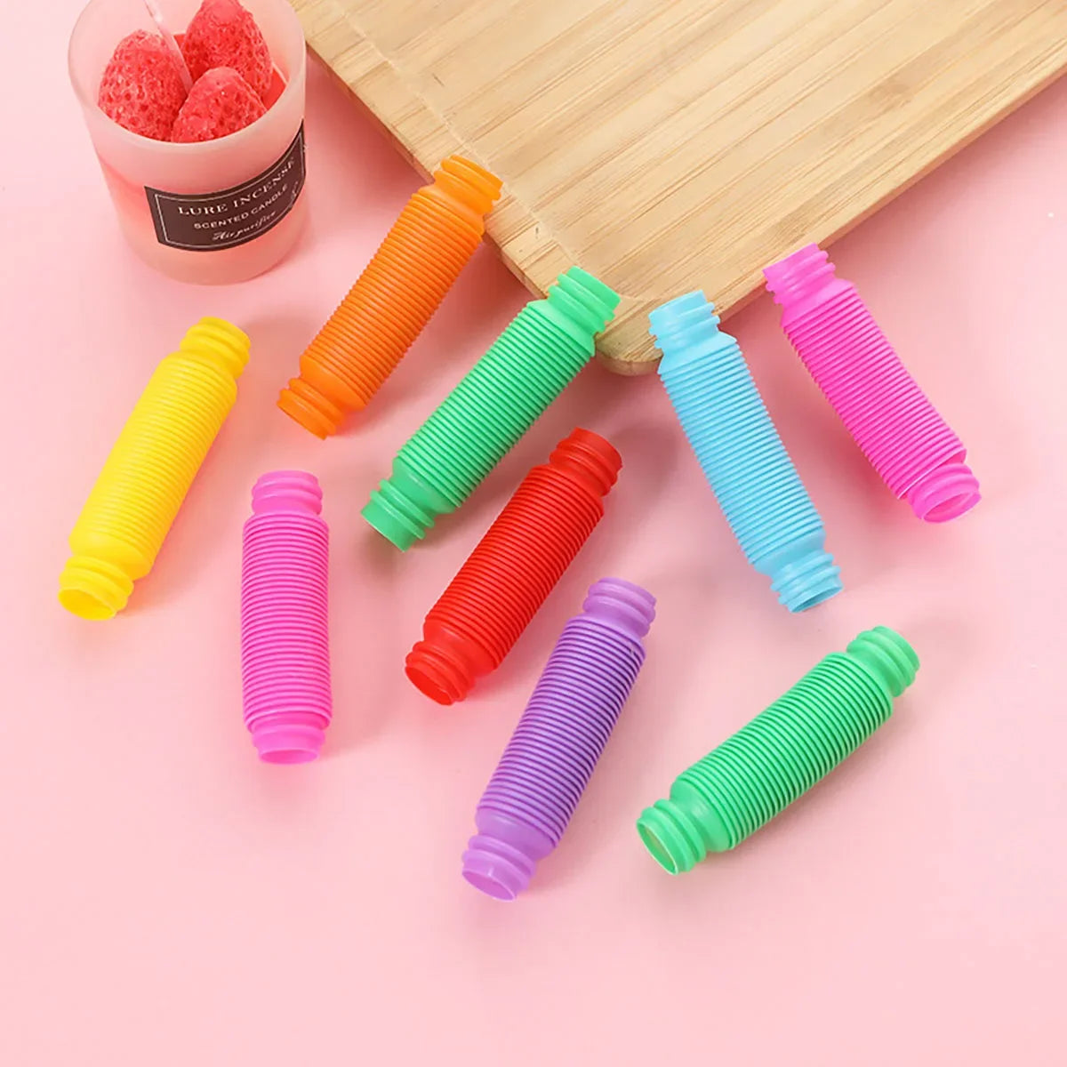 10-30PCS Colorful Telescopic Tubes Fidget Toys Plastic Sensory Pop Tubes Stress Relief Toys Adults Decompression Kids Toys Gifts