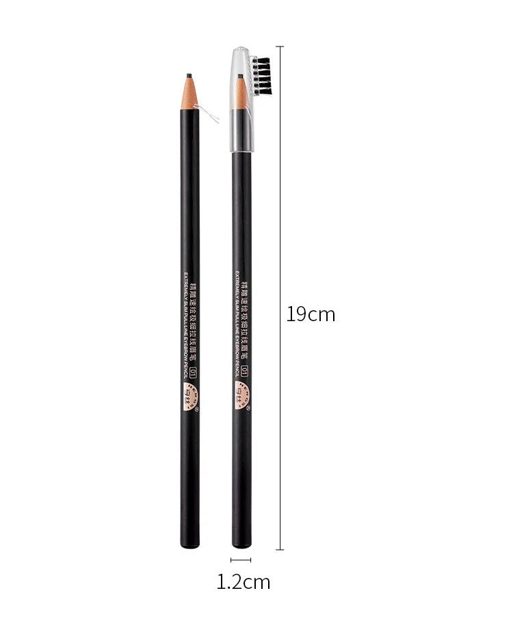 1/3/5/10pcs Ultra-fine Eyebrow Pencil 2mm Line Smooth Soft Eyebrow Pencil Brown Waterproof Long Lasting Make-up Pen with Brush