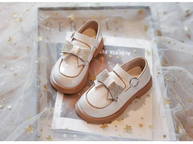 Kids Casual Shoes Children‘s Leather Shoes for Toddlers Girls Party Flats Kids Loafers Bowtie Shoes for Kids Girls Lolita Shoes - Belvar