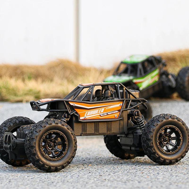 Remote-controlled off-road vehicle high-speed four-wheel drive climbing charging electric car alloy children's toy Remote car