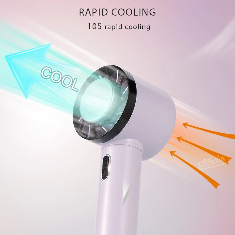 Portable Hand Fan Cooling refrigeration Hanging backpack small fan outdoor 2000mAh usb Rechargeable Handheld Fan
