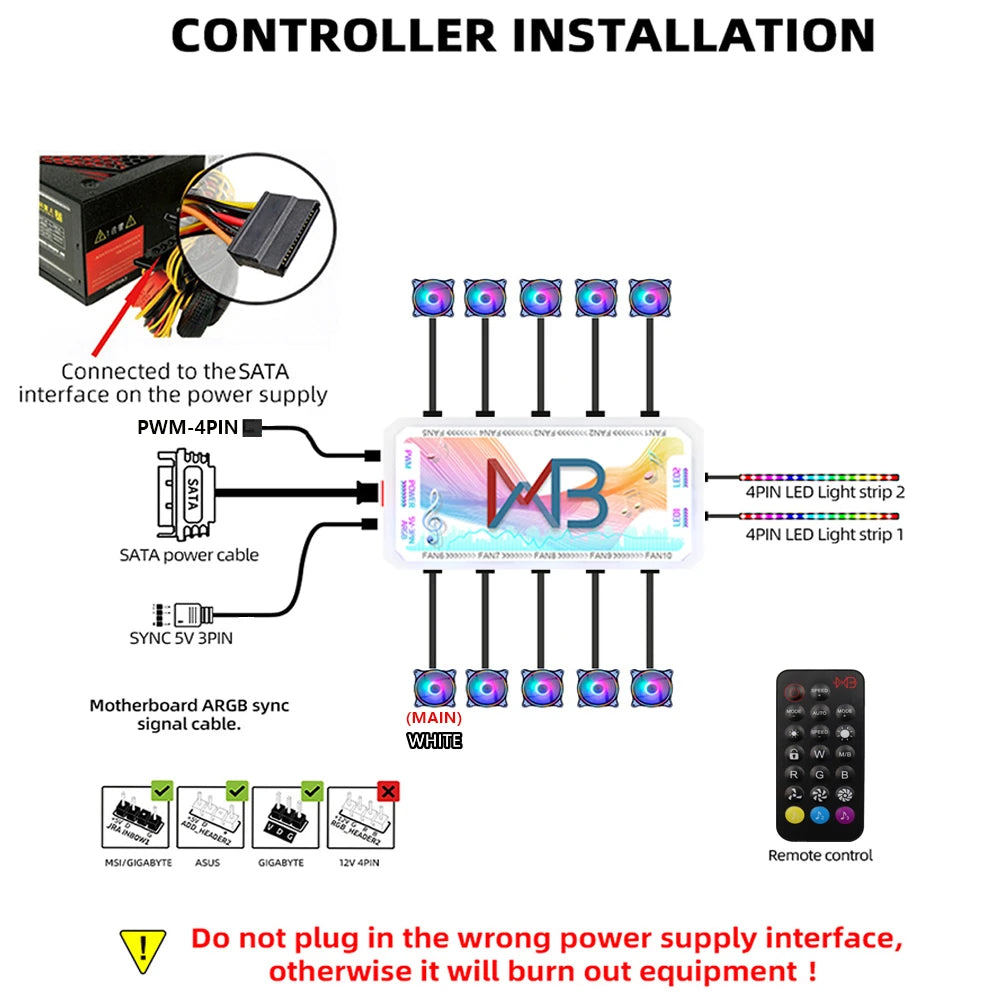 120mm Friador De Ventilador De Computador 6PIN RGB 12 Cm Silencioso Ventilador 5V RGB Velocidade De Ventilador Aura Sync