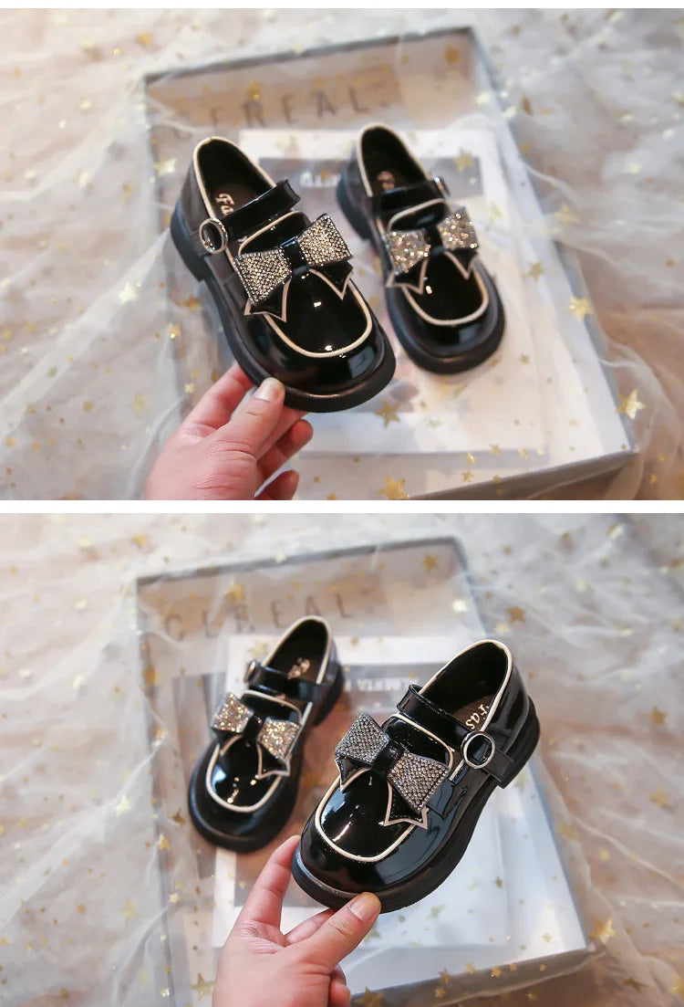 Kids Casual Shoes Children‘s Leather Shoes for Toddlers Girls Party Flats Kids Loafers Bowtie Shoes for Kids Girls Lolita Shoes - Belvar
