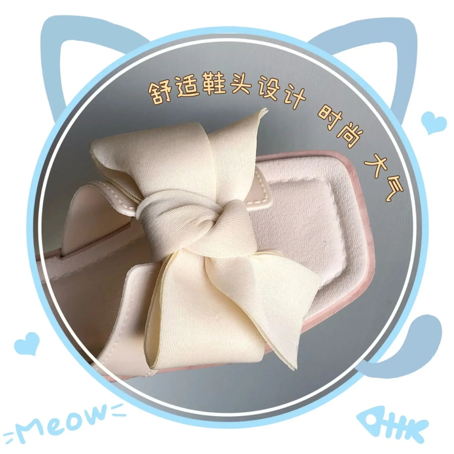 Bow slippers female summer wear new fashionable sweet girl flat bottom non-slip fairy wind word cool slippers female - Belvar