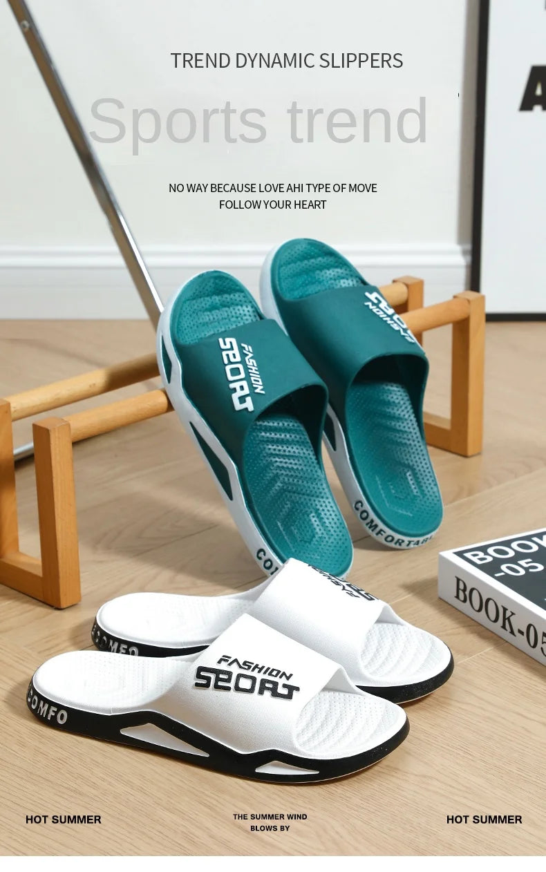 Slippers for men can be worn externally in summer. Trendy bathroom, bathroom, non-skid home, indoor, and home sandals for men - Belvar