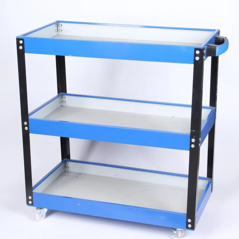 Mechanical Workshop Tools with Wheels, Tool Carts 3-layer Mobile Tool Car, Multifunctional and Heavy-duty Auto Repair Parts Car - Belvar