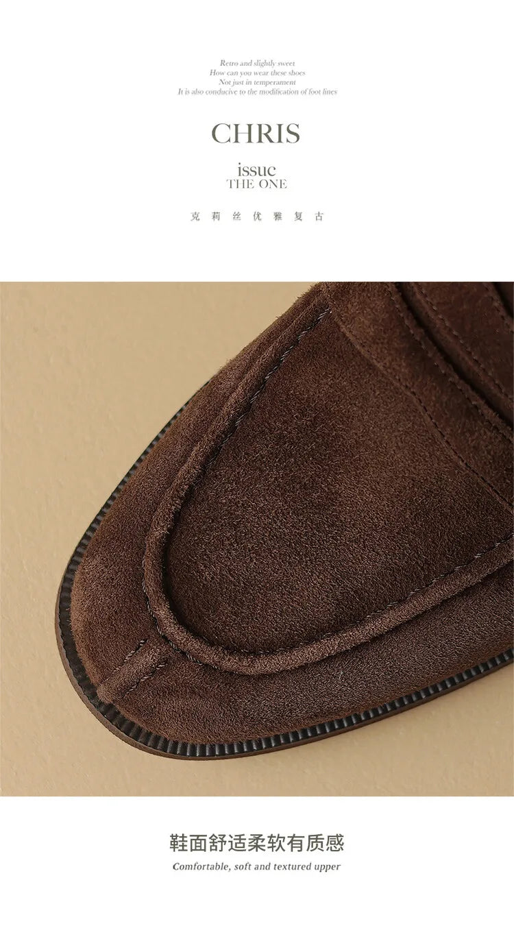 Shoes for Women 2024 Summer Brown Casual Flats Ladies Shoe Fashion Suede Loafers Soft Sole Non-Slip Feminino Zapatos Mujer - Belvar