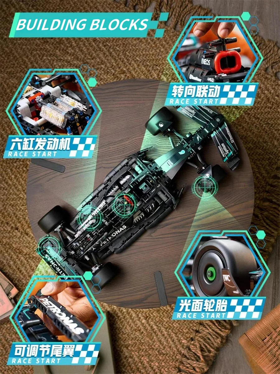 1642Pcs Technical Speed Race F1 W14 E Performance Car 42171 Building Blocks Set Model Bricks Vehicle Toys Gifts For Adult Boy