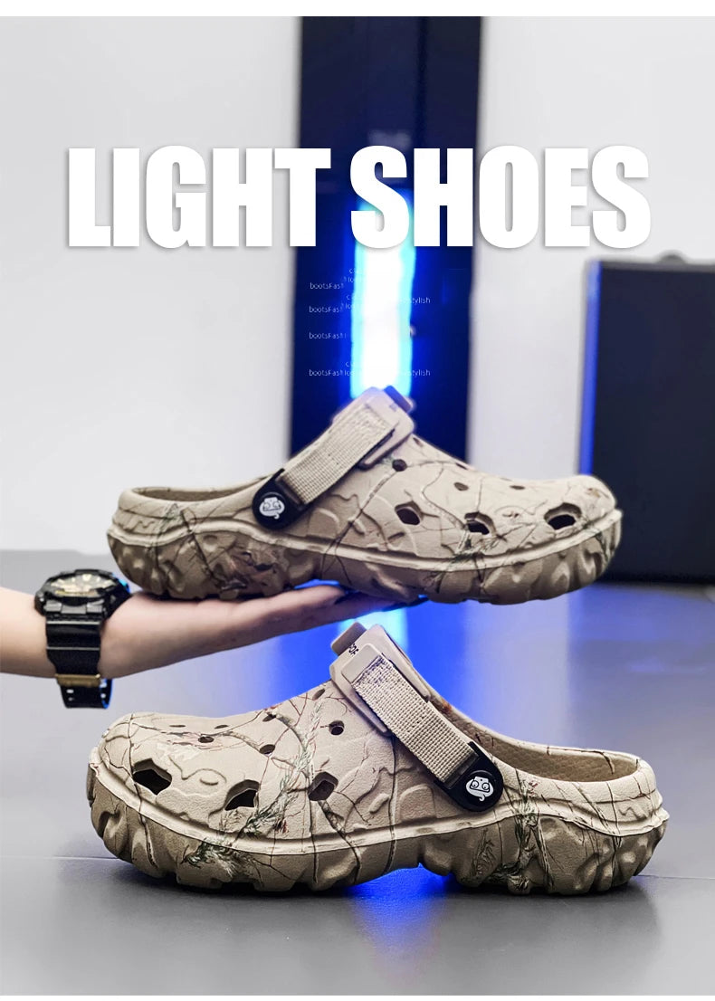 Men Slippers High Quality Classic Outdoor Anti-Slip Garden Shoes Lightweight Fashion Casual Sandals Sandals for Men Platform - Belvar