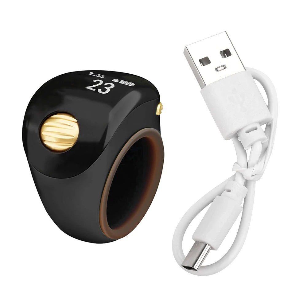 18/20/22mm Hand Press Electronic Digital Counting Counter Ethnic Style Portable Points Rechargeable Ring Ring Idea Tally Counter