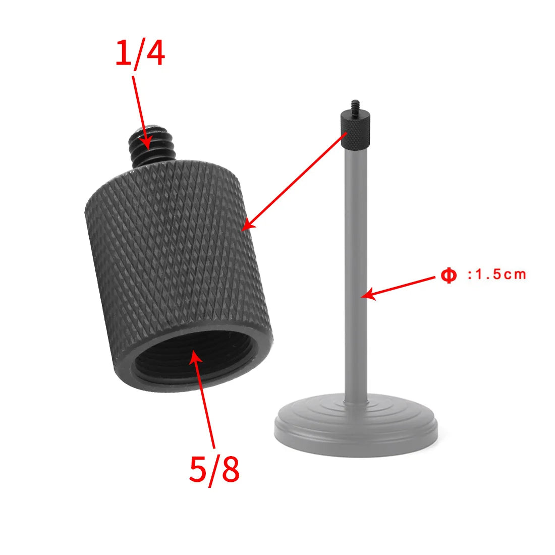 1/4 3/8 5/8"-27 M6 M5 M4 M10 Screw Converter Adapter Male Female for Tripod Microphone Flash Lights Projector SLR Camera Mount